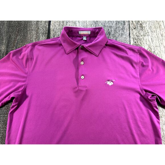 Peter Millar Summer Comfort Cherry Hills Country Club Polo Purple Shirt Med - Picture 2 of 10